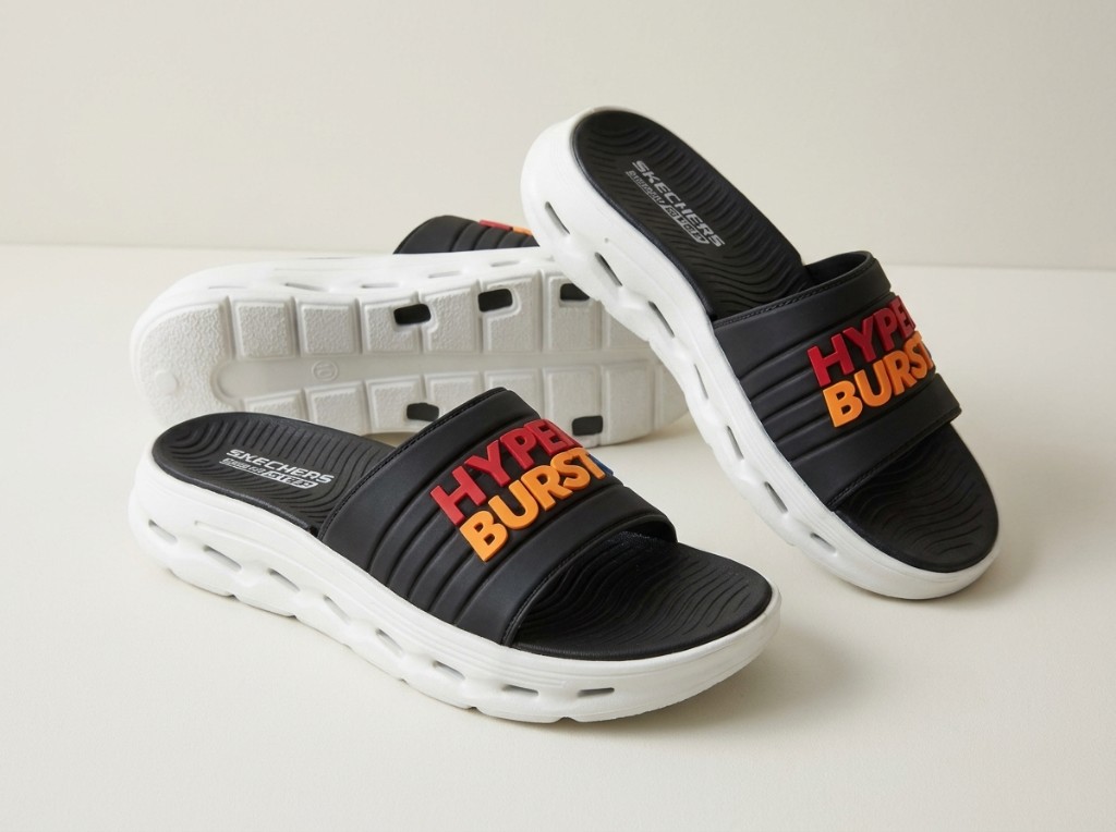 Skechers Men’s Cushion Burst Sport Slides