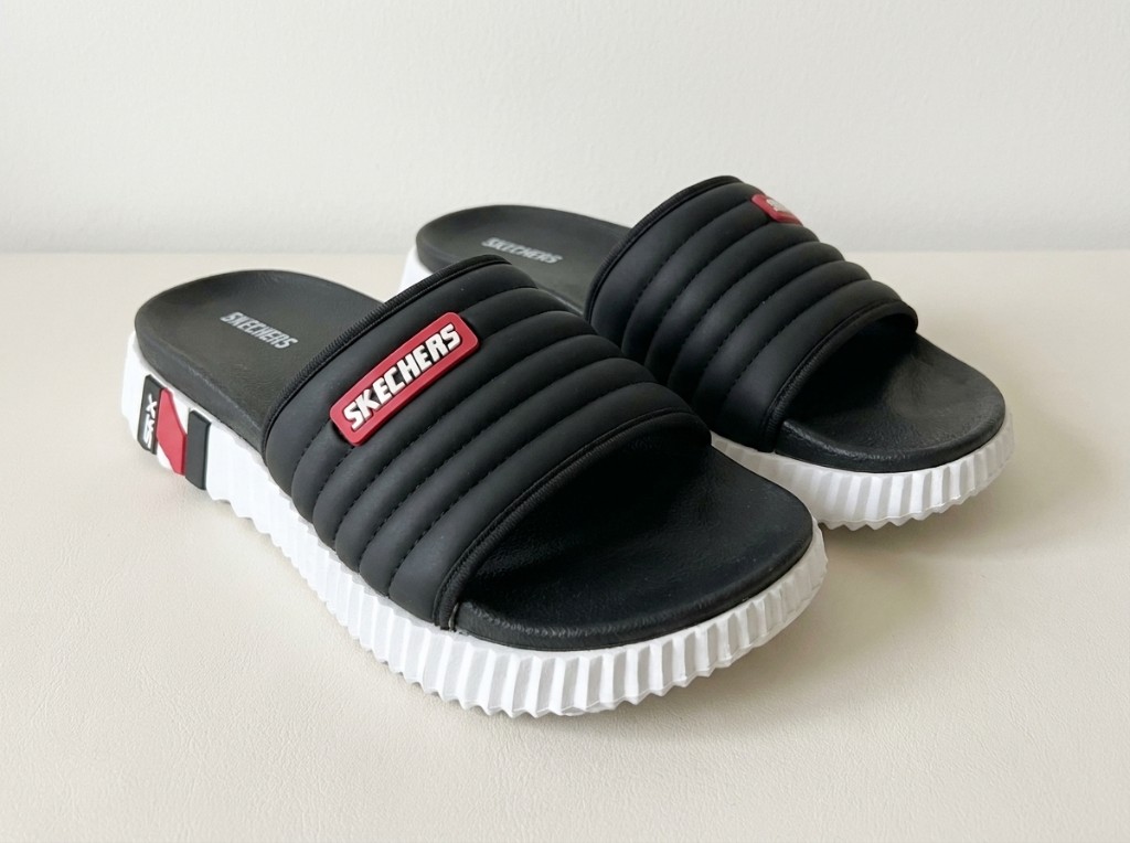 Skechers Men’s Quilted Ridge Platform Slides — buy in Pakistan