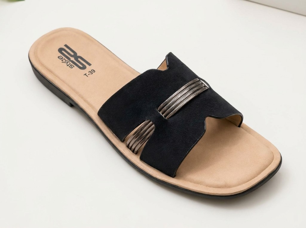 Women’s Cutout Bar Flat Slides 6