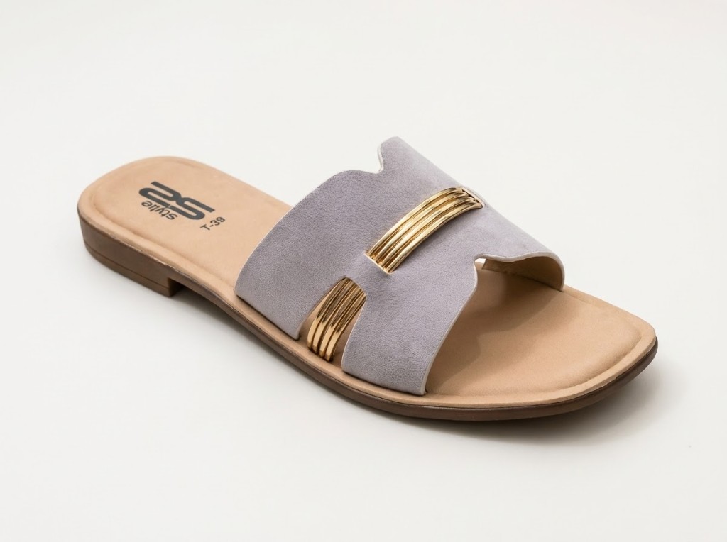 Women’s Cutout Bar Flat Slides