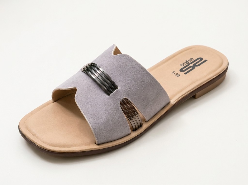 Women’s Cutout Bar Flat Slides 2