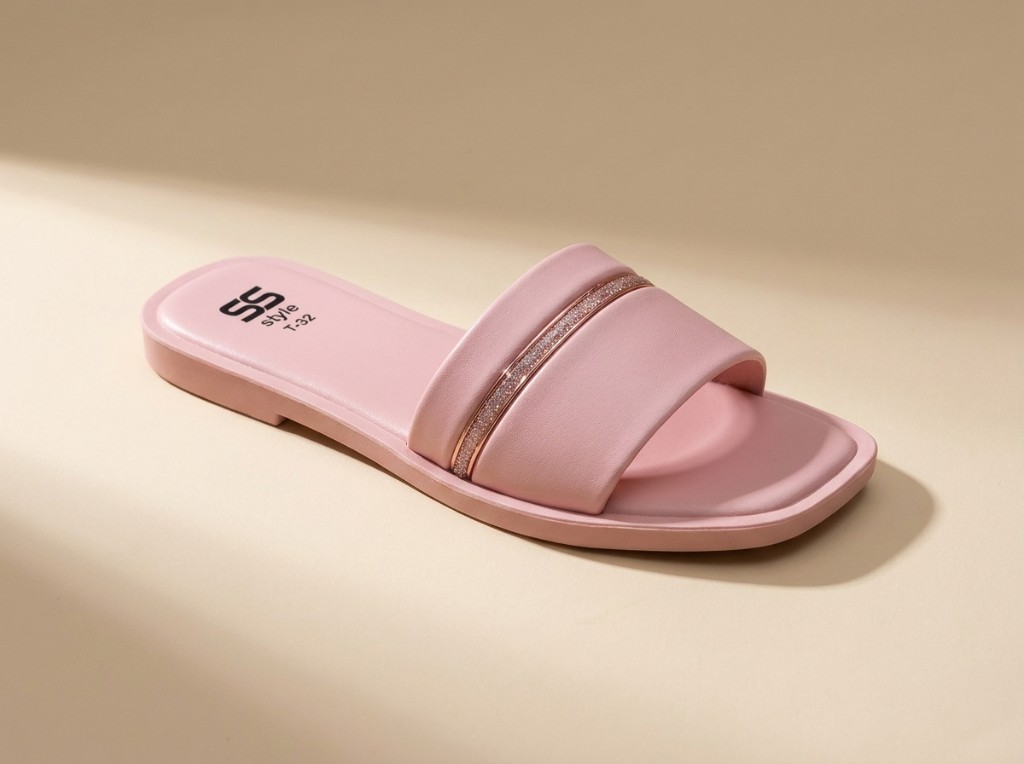 Women’s Sparkle Band Flat Slides — buy in Pakistan
