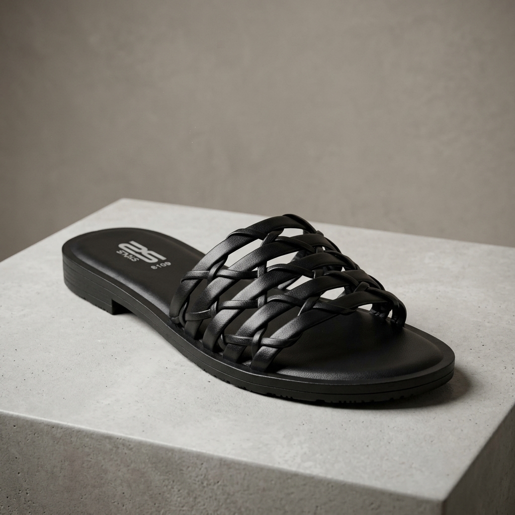 Women’s Woven Lattice Flat Slides 5
