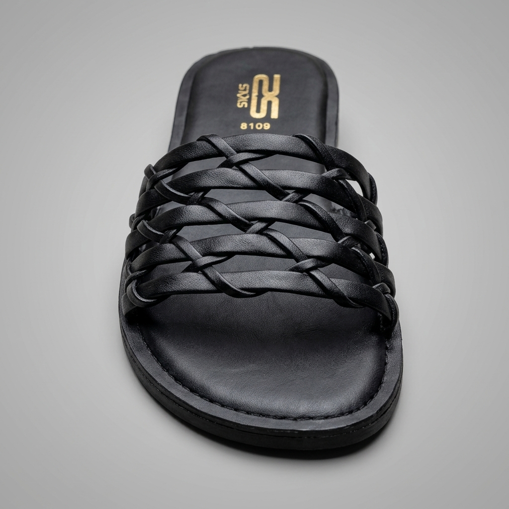 Women’s Woven Lattice Flat Slides 6
