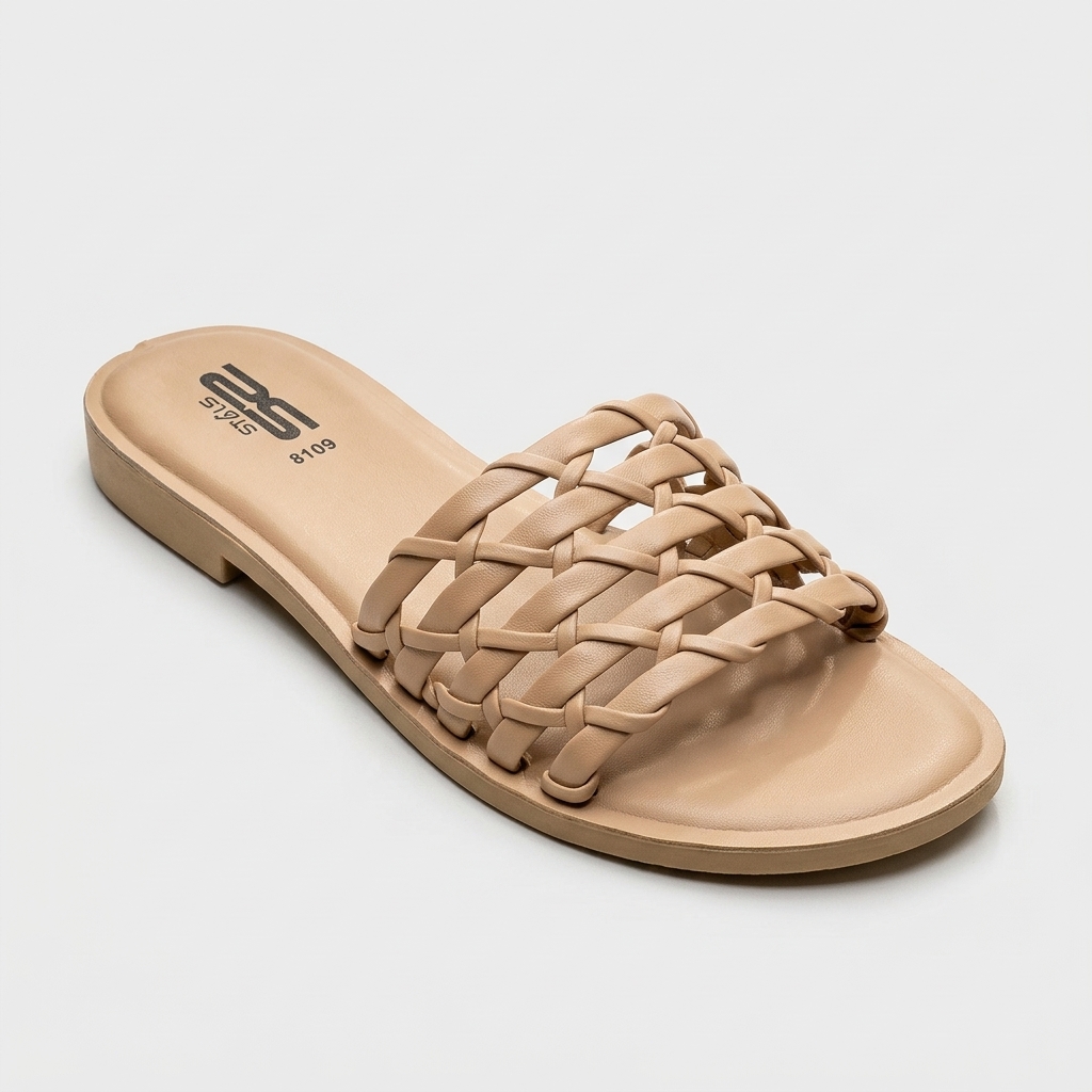 Women’s Woven Lattice Flat Slides — buy in Pakistan