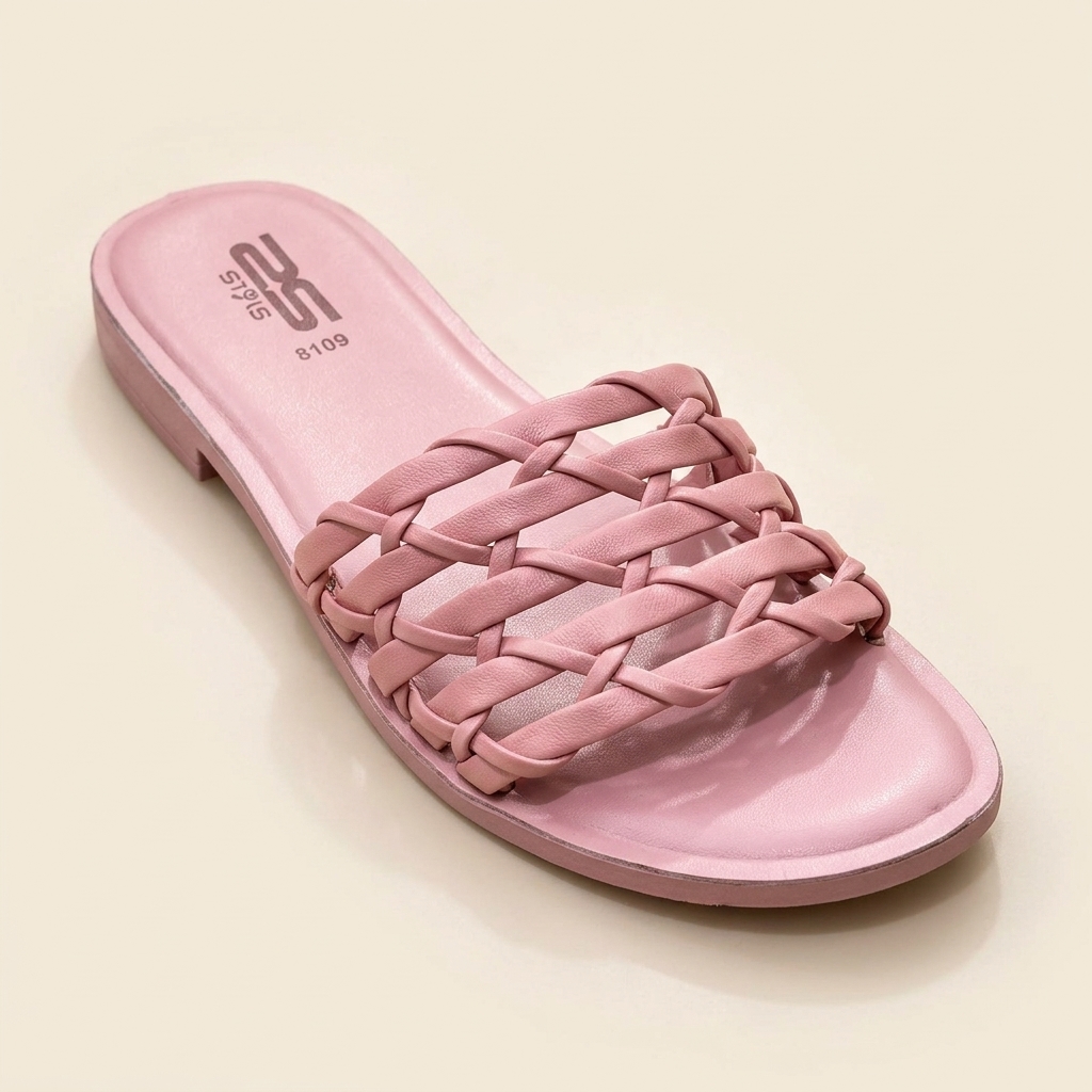 Women’s Woven Lattice Flat Slides