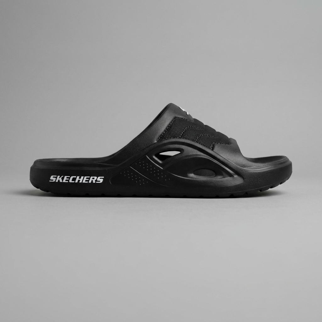 Skechers Men’s Black Comfort Slides 2