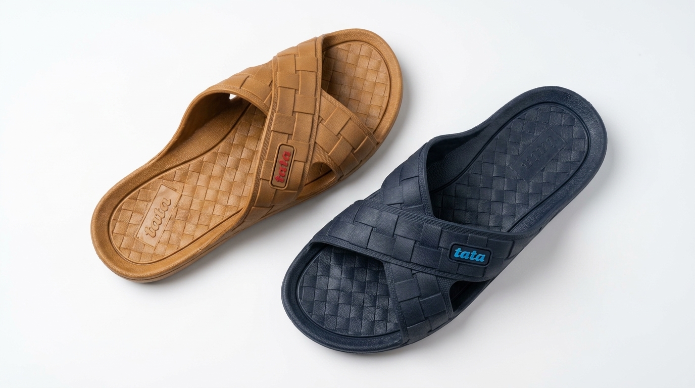 Men’s Woven Texture Cross-Strap Slippers 4