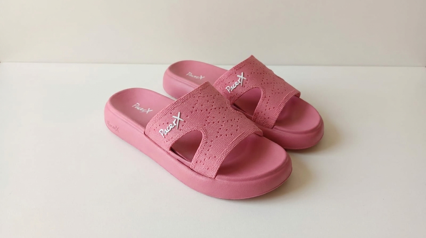 Women’s Knit Dual-Strap Comfort Slides 5