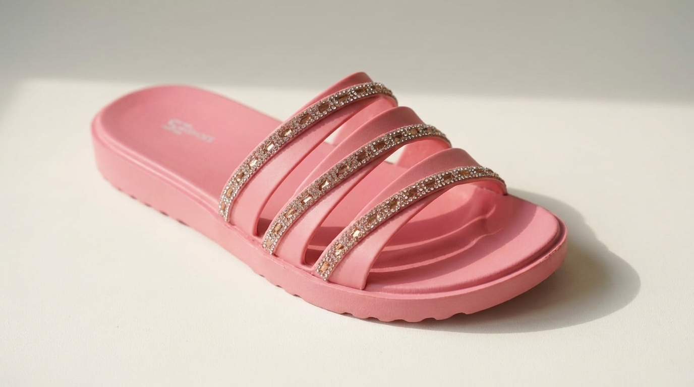 Women’s Sparkle Triple-Strap Slides — buy in Pakistan